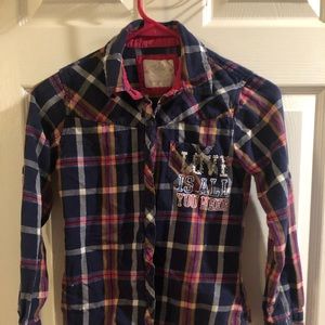 Justice Long sleeve flannel